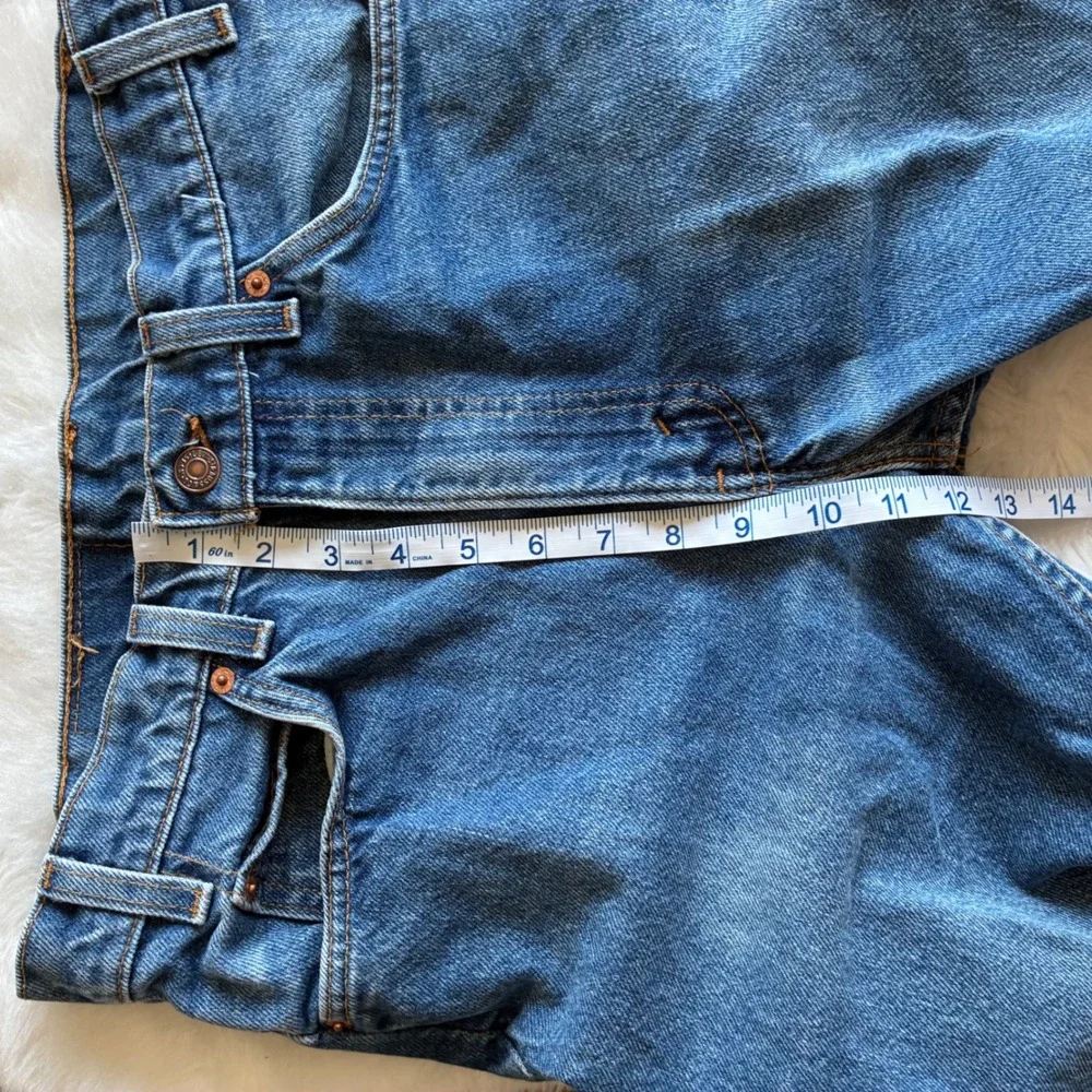 Vintage Levi 517 Mens Orange Tab Bootcut Jeans Blue Denim 33x32 1980s 517-0217